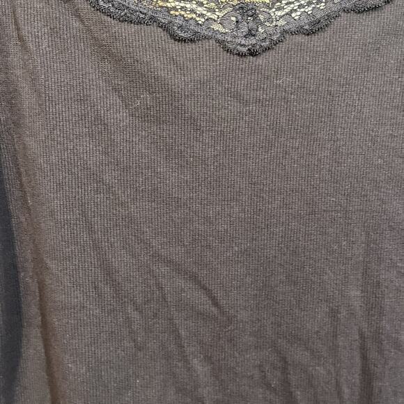 Faded Glory Y2K Cami Tank Top Lace Trim XL Ribbed Fairy Grunge Going Out Top - Picture 3 of 10